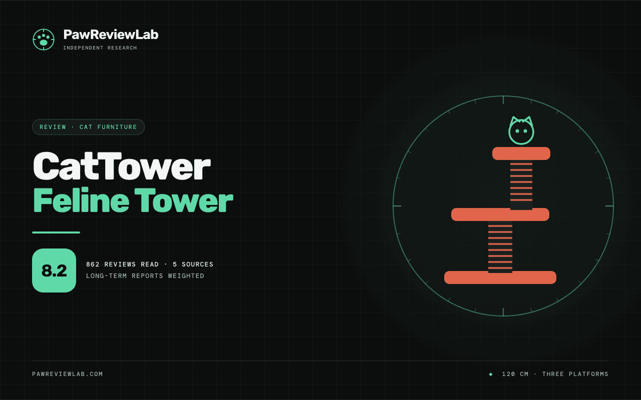 Feline Tower 120 cm, three platforms